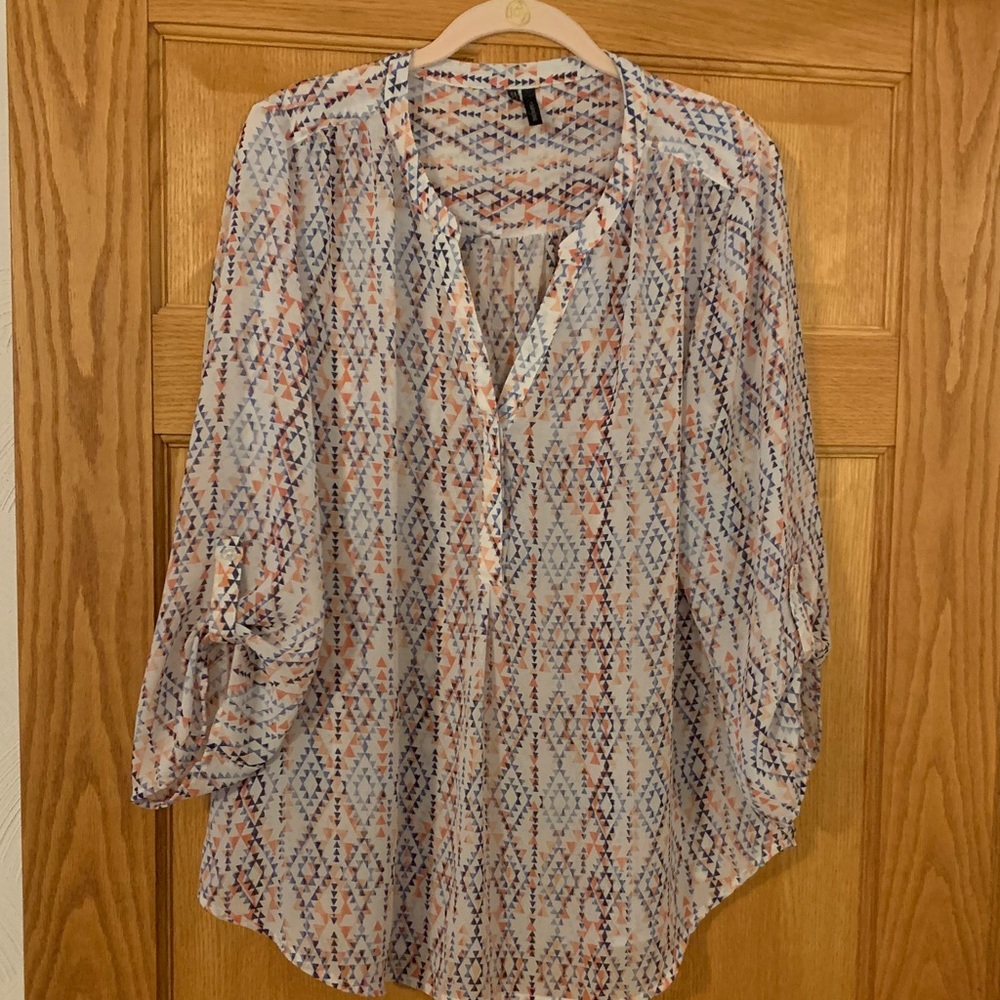 Maurices geometric print blouse